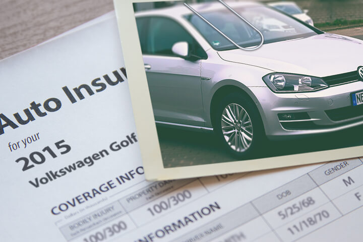 Volkswagen Golf insurance policy