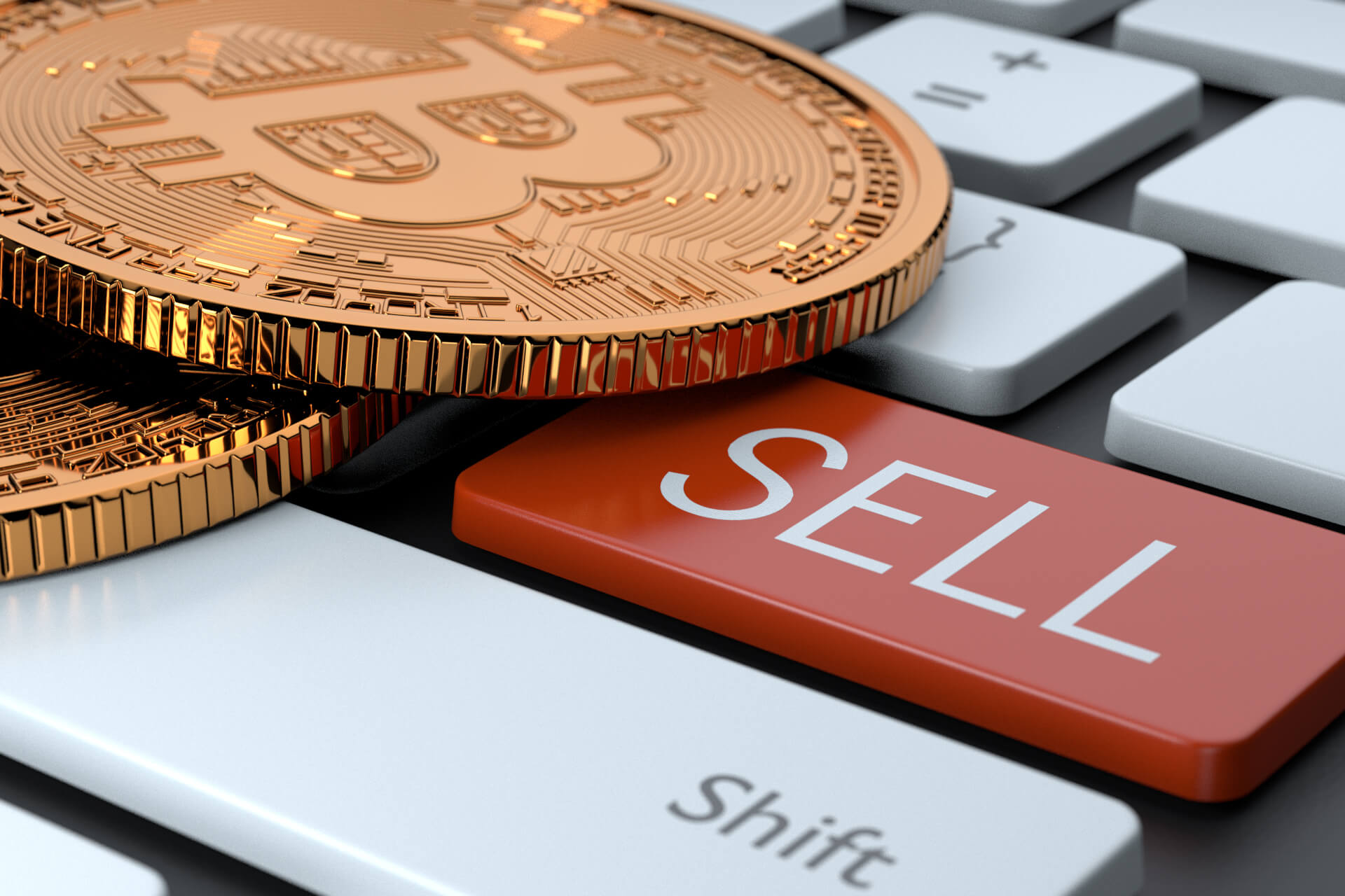 Two bitcoins with keyboard sell key free image download