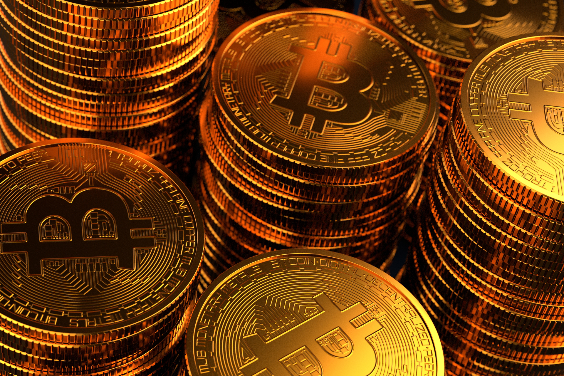 Stacks of bitcoins free image download