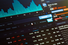 Laptop screen showing BTCUSD stock info Laptop screen showing BTC Bitcoin stock price information