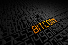 Digital Bitcoin decrypted Gold digital Bitcoin text in string of encrypted digital characters