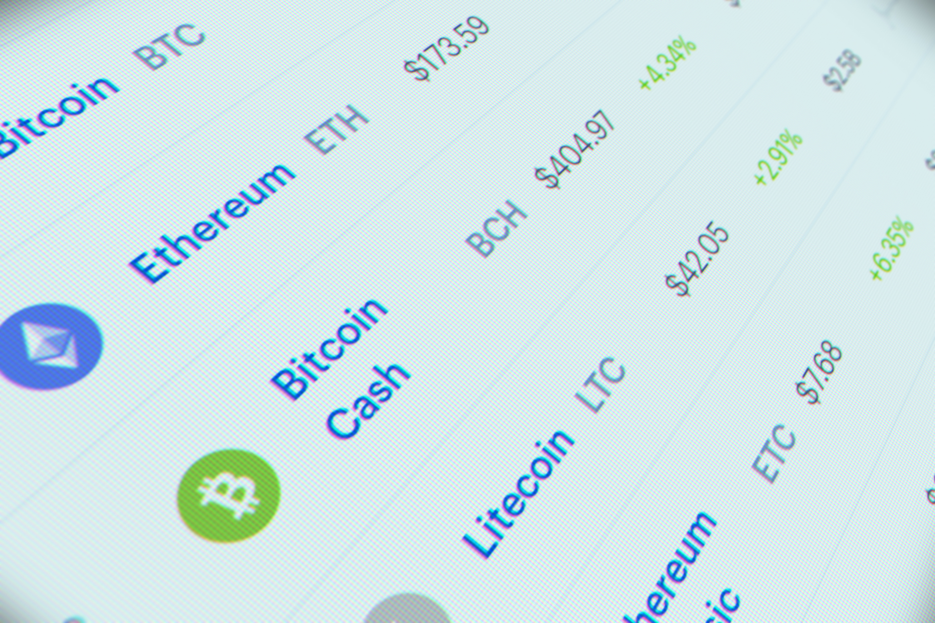 Screenshot of cryptocurrency markets free image download