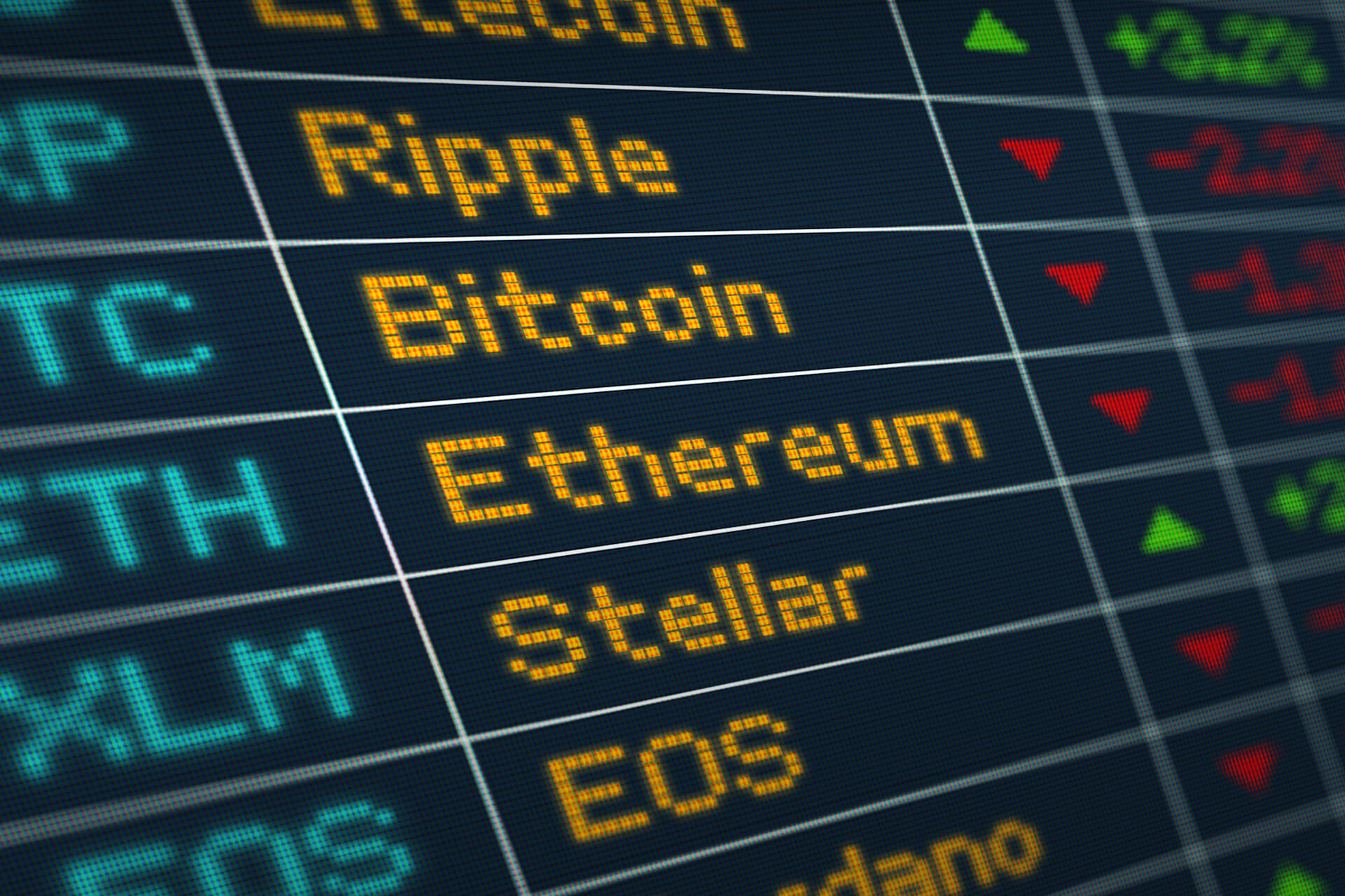 Cryptocurrency stocks LED screen free image download