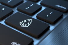 Laptop EOS laptop key Laptop keyboard with EOS cryptocurrency key