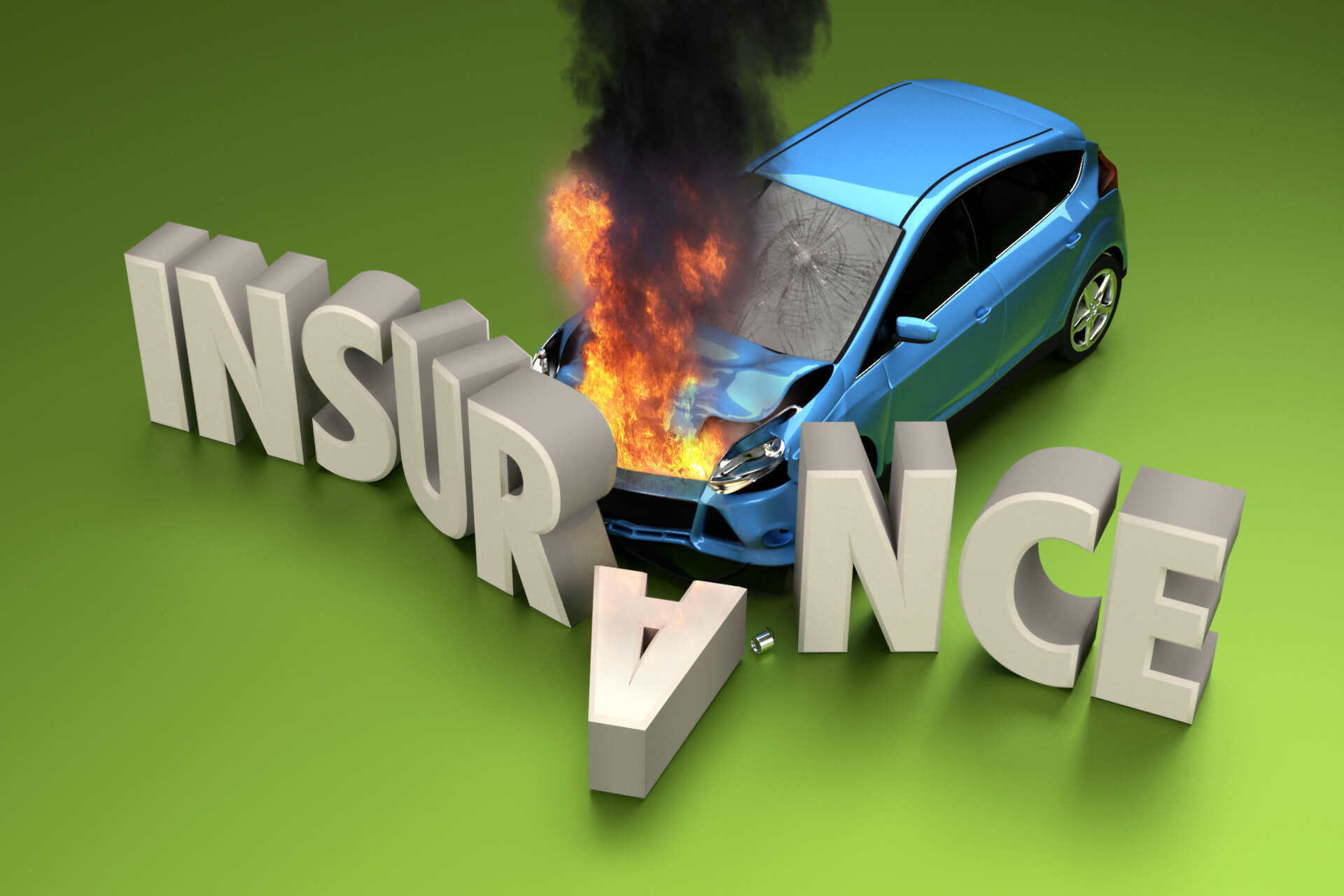 Car fire insurance claim concept free image download