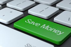 Keyboard with Save Money key Laptop keyboard with Save Money key for finding cheaper car insurance rates