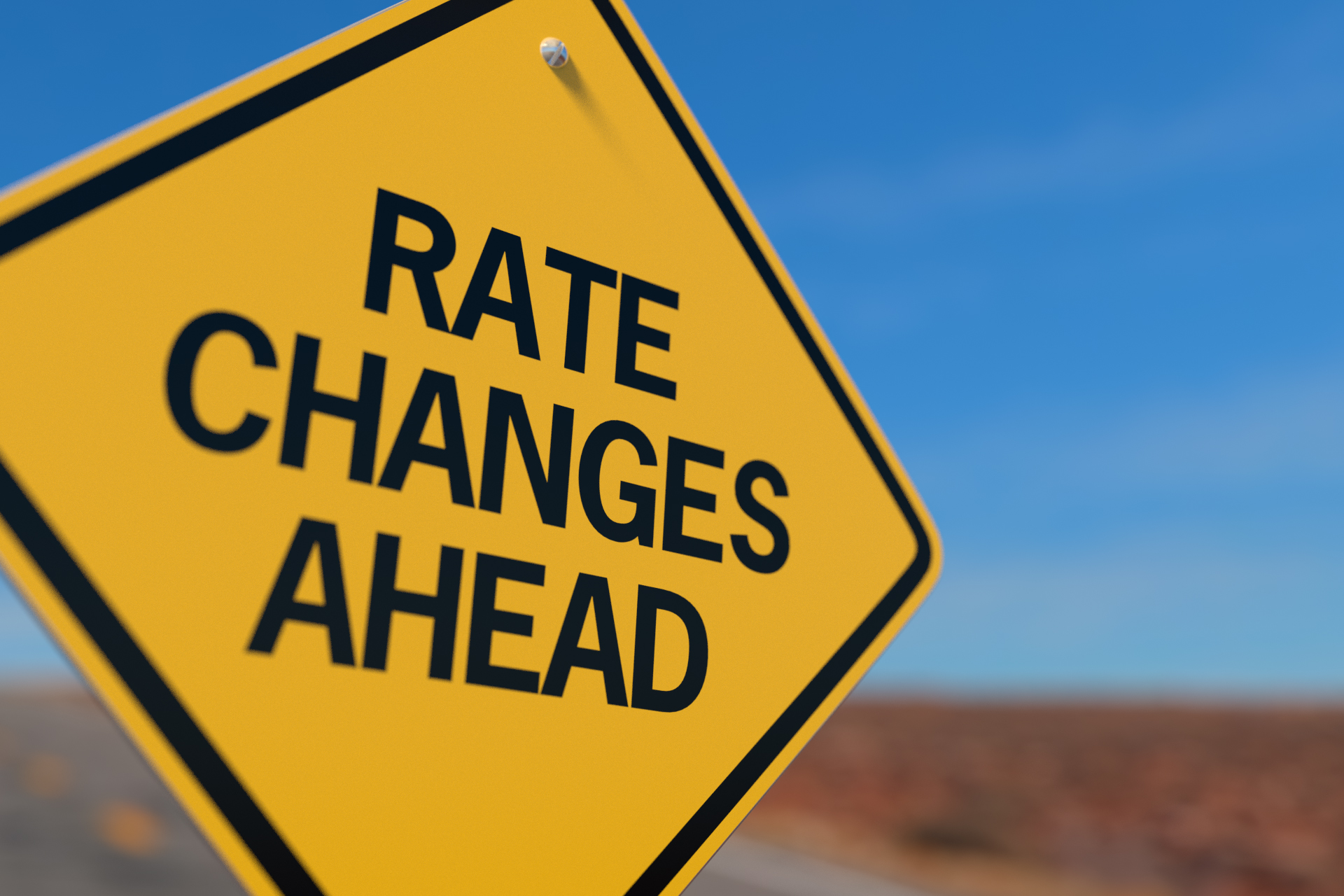 Rate Changes Ahead road sign free image download