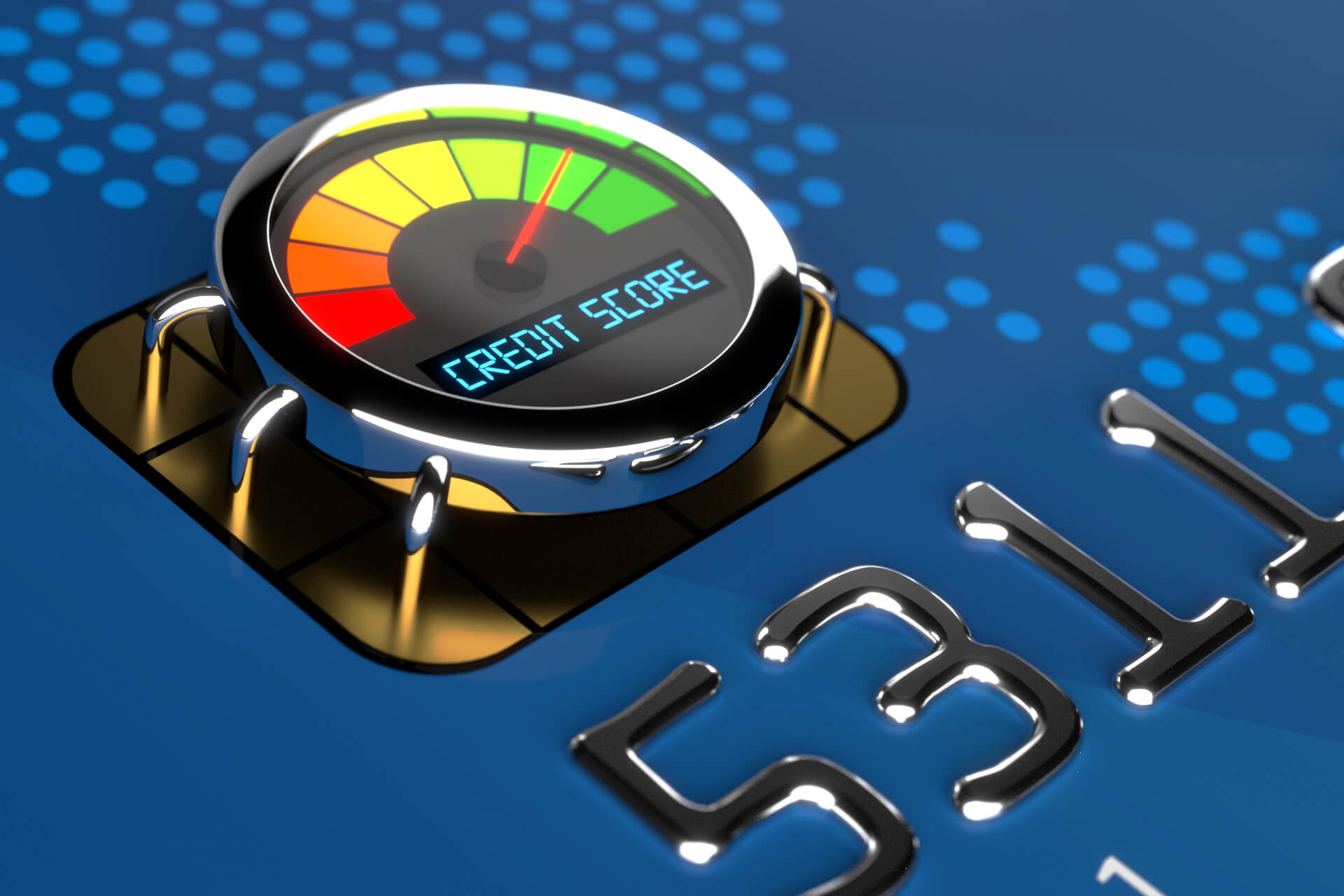 Credit score meter on EMV chip free image download