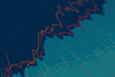 Stock compared to market Stock price area chart compared to other overall market price levels