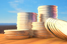 Quarters outside Daylight photo of different size stacks of U.S. quarters